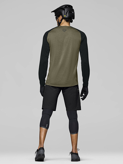 Лонгслив мужской Norrona Fjora Equaliser Lightweight LS Olive Night - Фото 6 большая