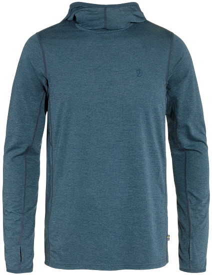 Лонгслив мужской Fjallraven Abisko Sun-hoodie Indigo Blue - Фото 1 большая
