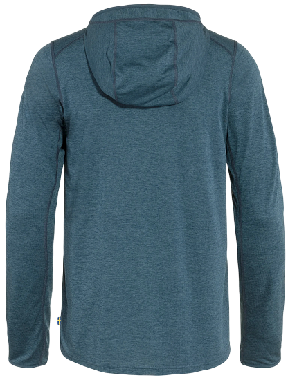 Лонгслив мужской Fjallraven Abisko Sun-hoodie Indigo Blue - Фото 2 большая