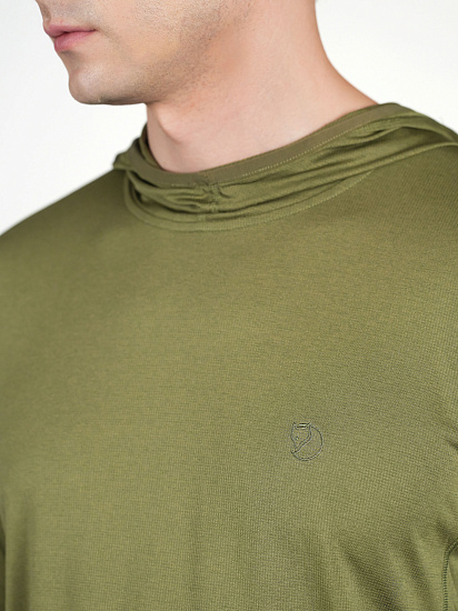 Лонгслив мужской Fjallraven Abisko Sun-hoodie Green - Фото 7 большая