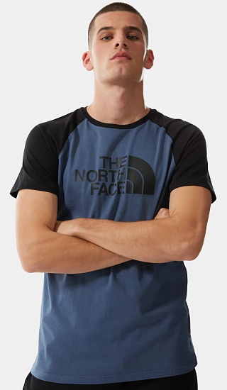 Футболка мужская The North Face S/S Raglan Easy Vintage Indigo - Фото 3 большая
