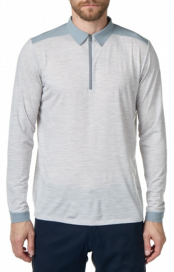Поло мужское Arcteryx Veilance Frame LS Grey Heather - Фото 1 большая