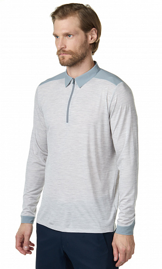 Поло мужское Arcteryx Veilance Frame LS Grey Heather - Фото 2 большая