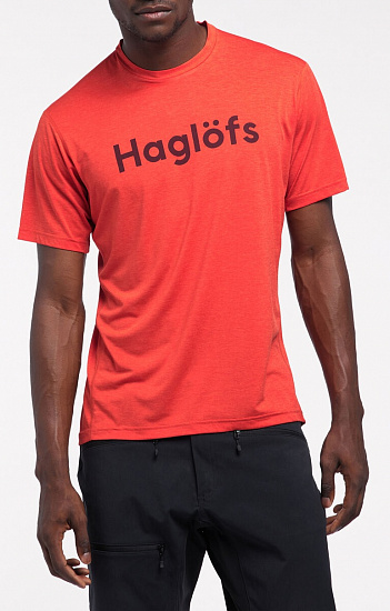 Футболка мужская Haglofs Ridge Tee Habanero - Фото 4 большая