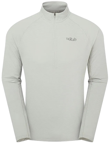 Лонгслив мужской Rab Sonic LS Zip Light Zinc - Фото 1 большая
