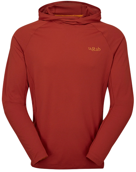 Лонгслив мужской Rab Sonic Hoody Red Clay - Фото 1 большая