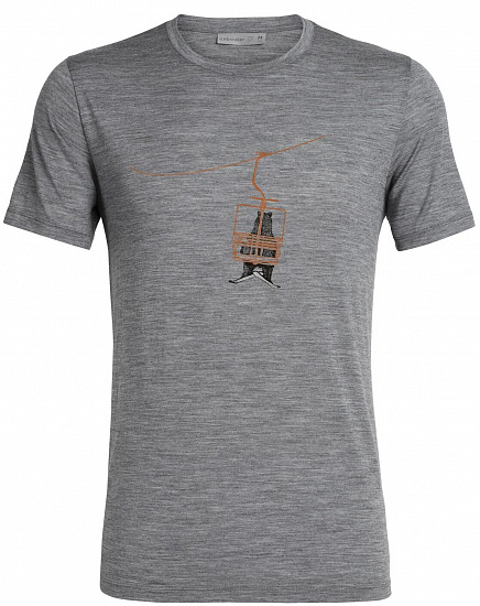 Футболка мужская Icebreaker Tech Lite II SS Tee Bear Gritstone Hthr - Фото 1 большая