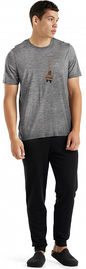 Футболка мужская Icebreaker Tech Lite II SS Tee Bear Gritstone Hthr - Фото 2 большая