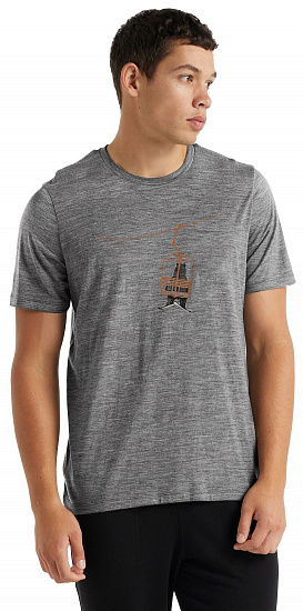 Футболка мужская Icebreaker Tech Lite II SS Tee Bear Gritstone Hthr - Фото 3 большая