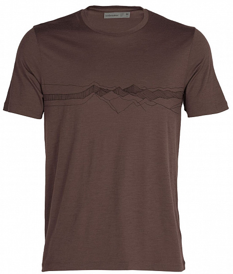 Футболка мужская Icebreaker Tech Lite II SS Tee Peak Patterns Mink - Фото 1 большая