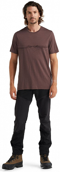 Футболка мужская Icebreaker Tech Lite II SS Tee Peak Patterns Mink - Фото 2 большая