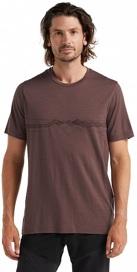 Футболка мужская Icebreaker Tech Lite II SS Tee Peak Patterns Mink - Фото 3 большая