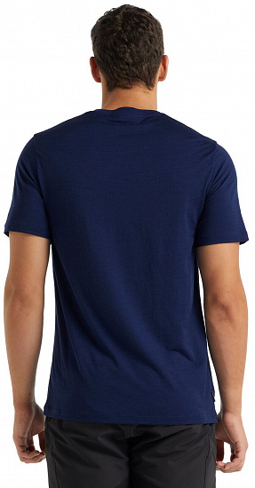 Футболка мужская Icebreaker Tech Lite II SS Tee Peak Patterns Royal Navy - Фото 4 большая