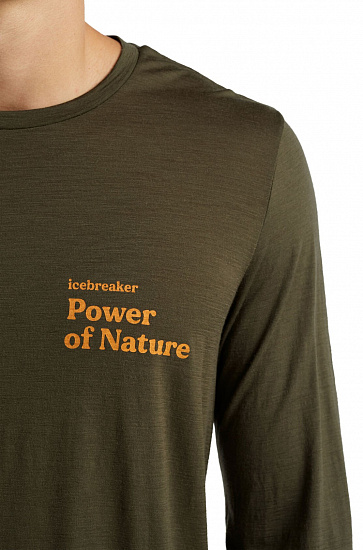 Футболка мужская Icebreaker Tech Lite II LS Power of Nature Loden - Фото 5 большая
