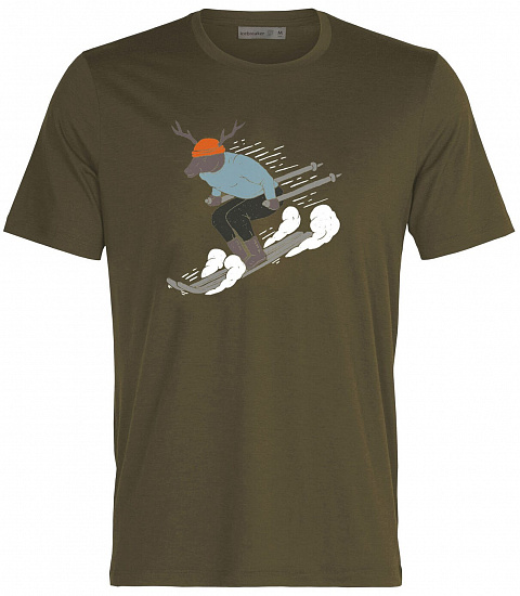 Футболка мужская Icebreaker Tech Lite II SS Ski Rider Loden - Фото 1 большая