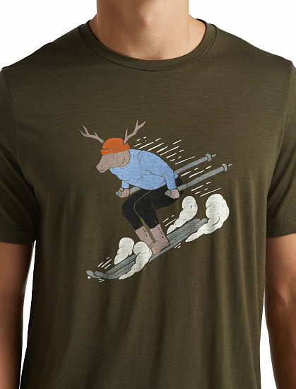 Футболка мужская Icebreaker Tech Lite II SS Ski Rider Loden - Фото 6 большая
