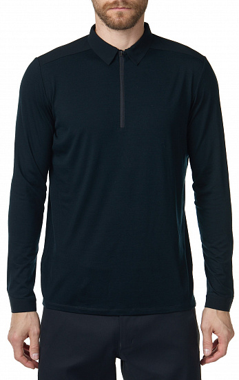 Поло мужское Arcteryx Veilance Frame LS Black - Фото 1 большая