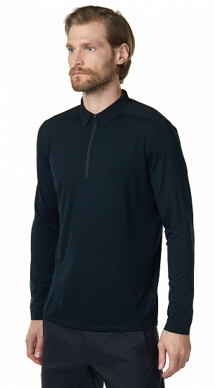 Поло мужское Arcteryx Veilance Frame LS Black - Фото 2 большая