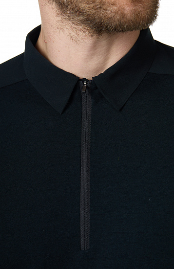 Поло мужское Arcteryx Veilance Frame LS Black - Фото 4 большая