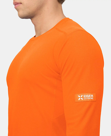 Лонгслив мужской Mammut Eiger Nordwand FL Eiger Orange - Фото 9 большая
