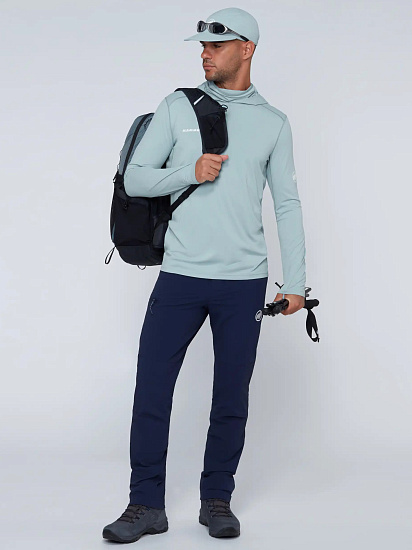 Лонгслив мужской Mammut Selun FL Sun Hoody Nebla - Фото 6 большая