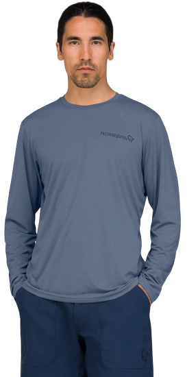Лонгслив мужской Norrona Femund Tech LS Vintage Indigo - Фото 4 большая