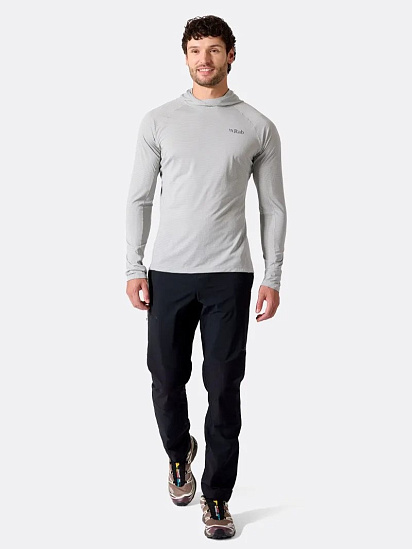 Лонгслив мужской Rab Sonic Hoody Light Zinc - Фото 2 большая