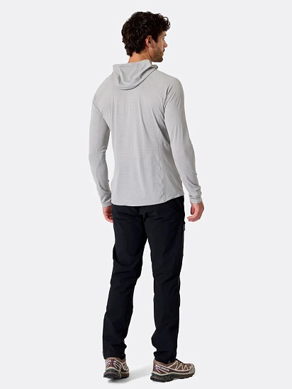 Лонгслив мужской Rab Sonic Hoody Light Zinc - Фото 3 большая