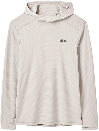 Лонгслив мужской Rab Force Hoody Pebble - Фото 1 большая