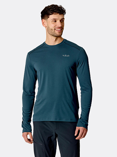 Лонгслив мужской Rab Force Tempest Blue - Фото 3 большая