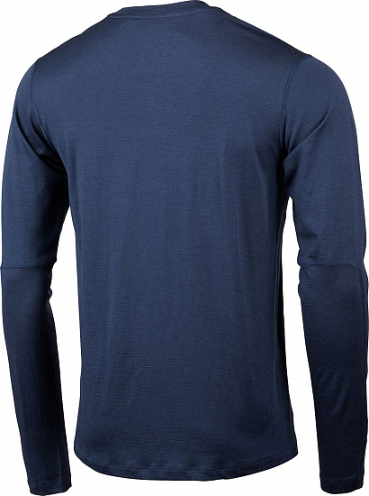 Футболка мужская Lundhags Gimmer Merino Lt LS Deep Blue - Фото 2 большая