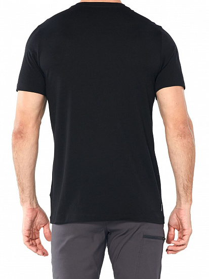 Футболка мужская Icebreaker Tech Lite SS Crewe Peak in Reach Black - Фото 3 большая