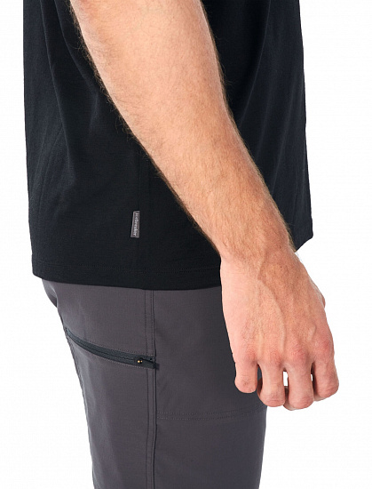 Футболка мужская Icebreaker Tech Lite SS Crewe Peak in Reach Black - Фото 6 большая
