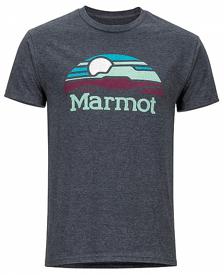 Футболка мужская Marmot Lunamesa SS Charcoal Heather - Фото 1 большая
