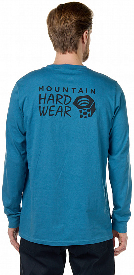 Футболка мужская Mountain Hardwear Back Logo Ls T Darj Green - Фото 3 большая