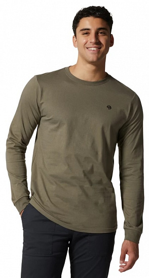 Футболка мужская Mountain Hardwear Back Logo Ls T Green - Фото 1 большая