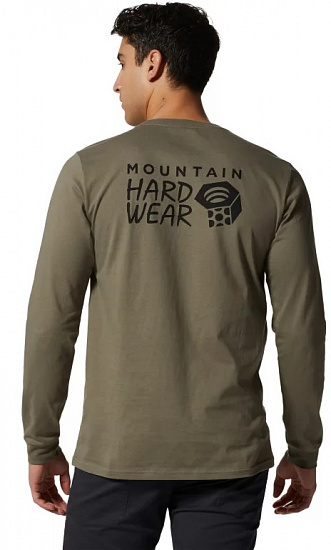 Футболка мужская Mountain Hardwear Back Logo Ls T Green - Фото 2 большая