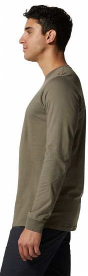 Футболка мужская Mountain Hardwear Back Logo Ls T Green - Фото 3 большая