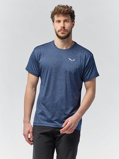 Футболка мужская Salewa Puez Melange Dry Dark Denim Melange - Фото 3 большая