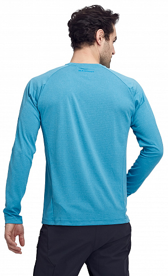 Футболка мужская Mammut Aegility LS Gentian Melange - Фото 3 большая