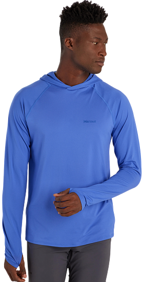 Лонгслив мужской Marmot Windridge Hoody Trail Blue - Фото 3 большая