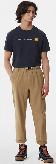 Футболка мужская The North Face SS Never Stop Exploring Urban Navy/Arrowwood Yellow - Фото 4 большая