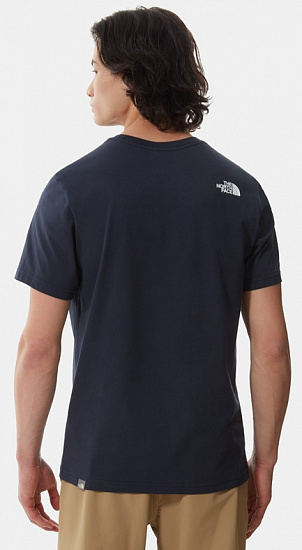 Футболка мужская The North Face SS Never Stop Exploring Urban Navy/Arrowwood Yellow - Фото 8 большая