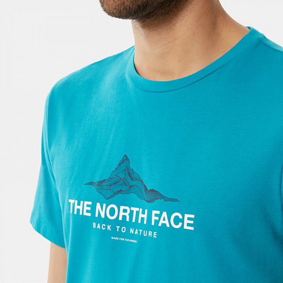 Футболка мужская The North Face Foundation Graphic SS Enamel Blue - Фото 2 большая