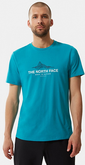 Футболка мужская The North Face Foundation Graphic SS Enamel Blue - Фото 5 большая