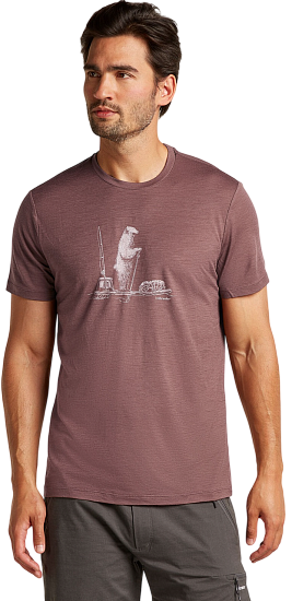 Футболка мужская Icebreaker Merino 150 Tech Lite Ss T Pol Paddle Carob - Фото 1 большая
