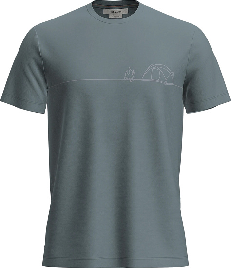 Футболка мужская Icebreaker Merino 150 Tech Lite Ss T Sing Li Cmp Blue Ash - Фото 1 большая