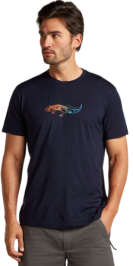 Футболка мужская Icebreaker Merino 150 Tech Lite Ss Slimey Salama Midnight Navy - Фото 1 большая