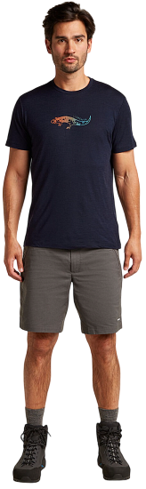 Футболка мужская Icebreaker Merino 150 Tech Lite Ss Slimey Salama Midnight Navy - Фото 3 большая