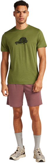 Футболка мужская Icebreaker Merino 150 Tech Lite Ss Cosy Camper Sphagnum - Фото 3 большая